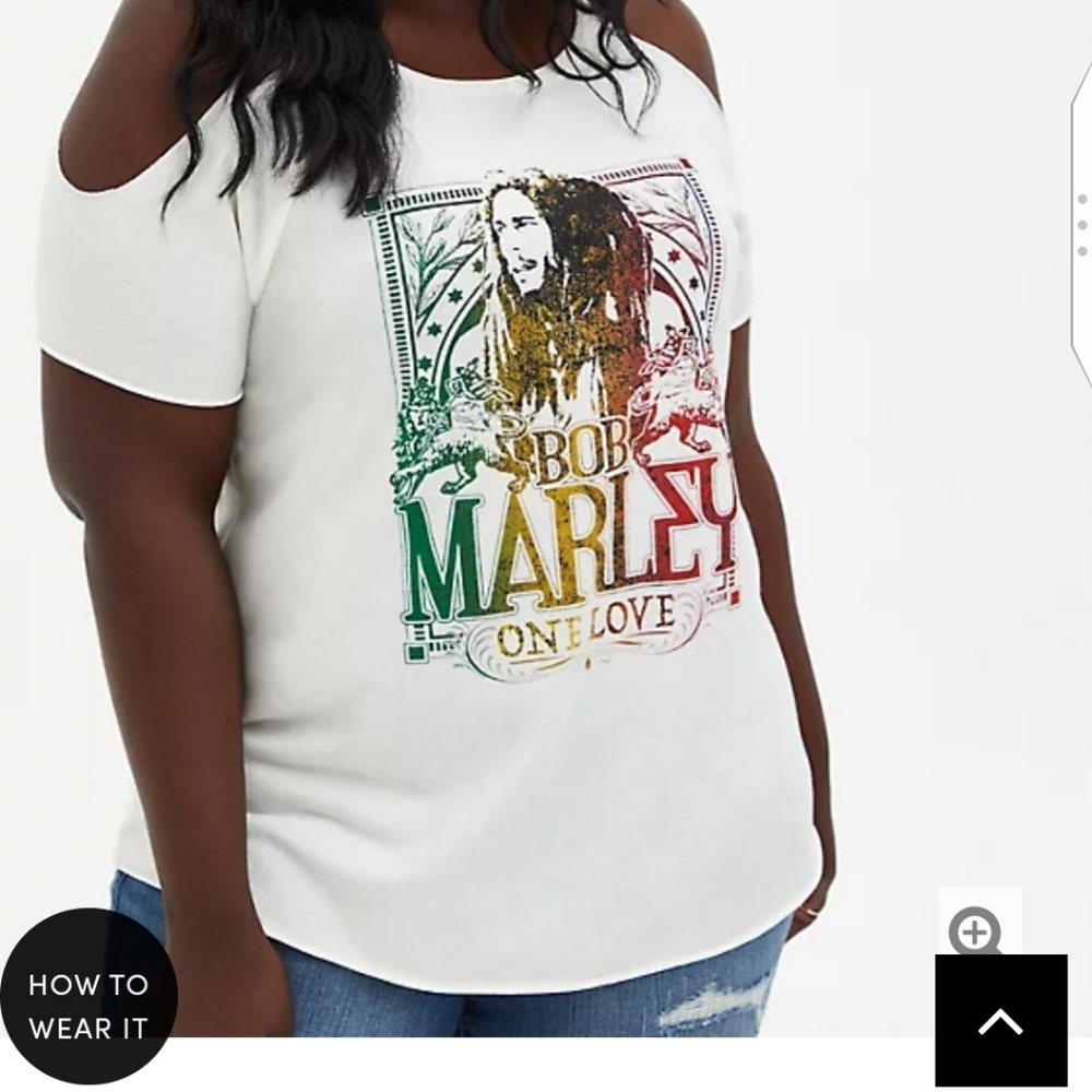 🆕BOB MARLEY - COLD-SHOULDER TEE